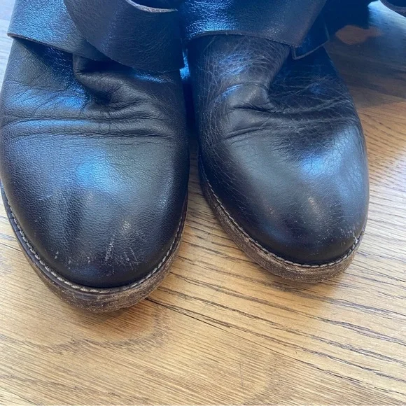 Chloe Erin Prince Leather Buckled Knee High boots size 6 - Picture 8 of 15